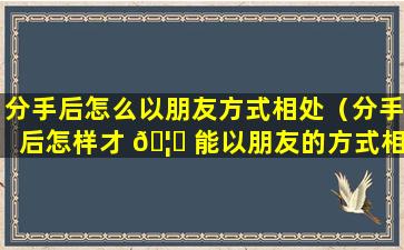 分手后怎么以朋友方式相处（分手后怎样才 🦁 能以朋友的方式相处）